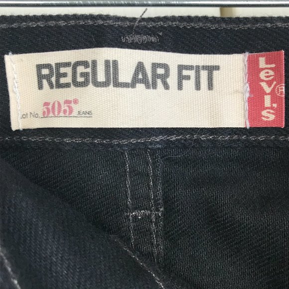 Levi's 505 Black Men's Jeans Regular Fit - Picture 11 of 13